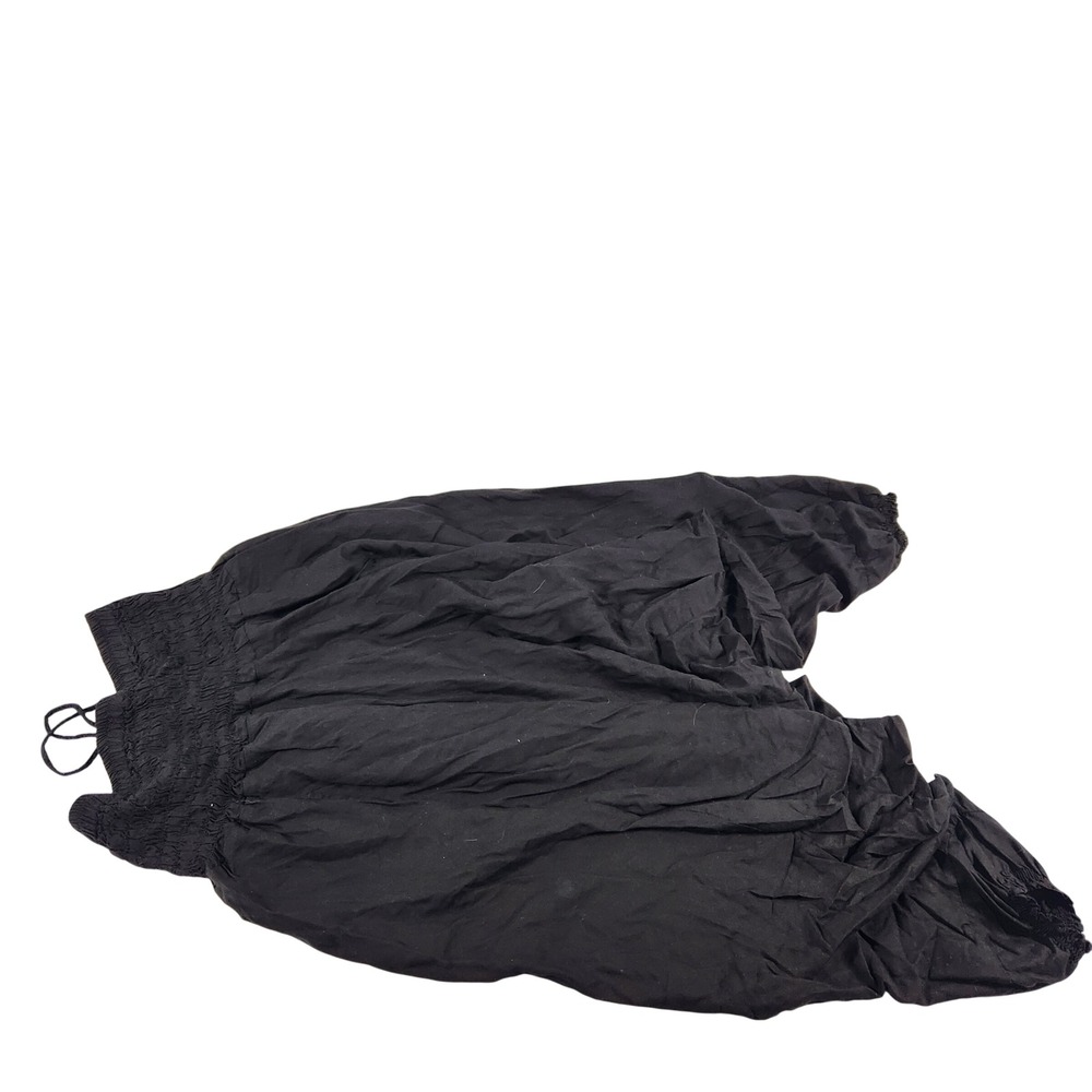Bangkok Pants Black Harem Pants Plus Size‎ Smocked Waist Boho Yoga Trousers
